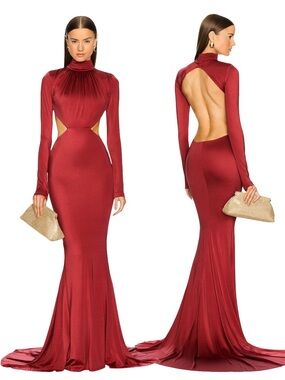 Michael Costello x Revolve | Salima Gown in Red - Size Small